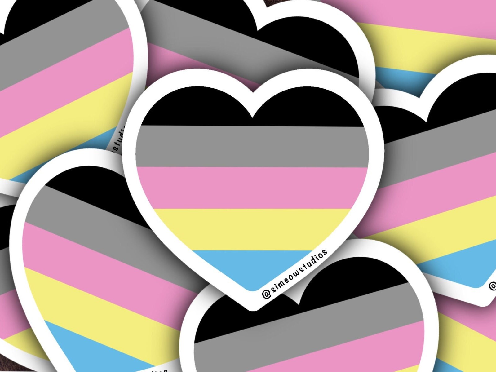 Polygender Pride Heart Sticker/ Polygender Flag Waterproof Die-Cut Sticker/ Polygender Flag Heart Die-Cut Sticker / Polygender gear