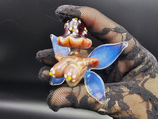 Mushroom Fairy Pendant/ Shroom Tiddy Pendant / Glass Mushroom Faerie Pendant / Glass Mushroom Boobie Pendant / Fae Pendant