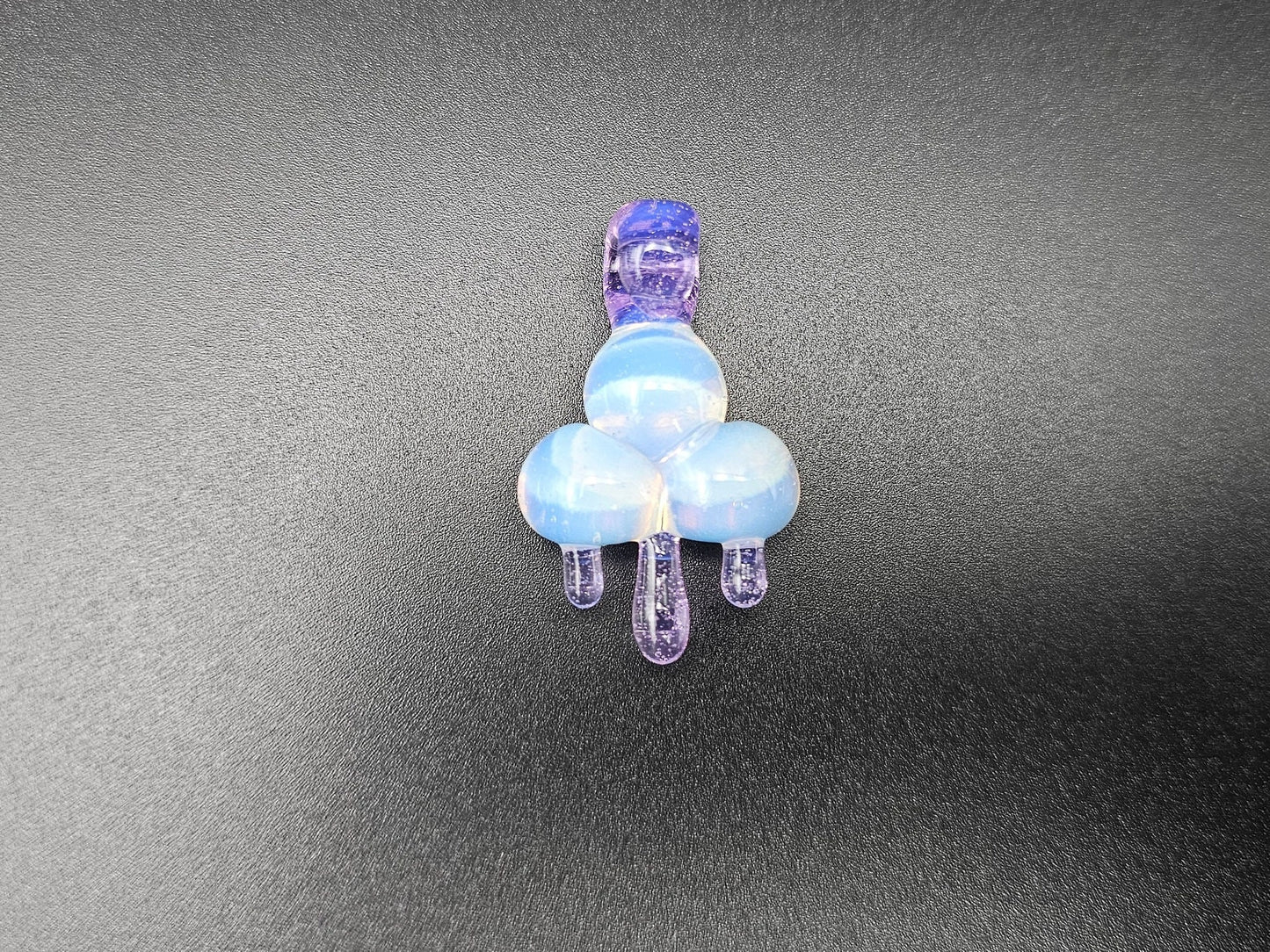 Glass Rain Cloud Pendant/ Cloud pendant / Hand Sculpted Glass Cloud Necklace / Glass Rain Cloud Pendant