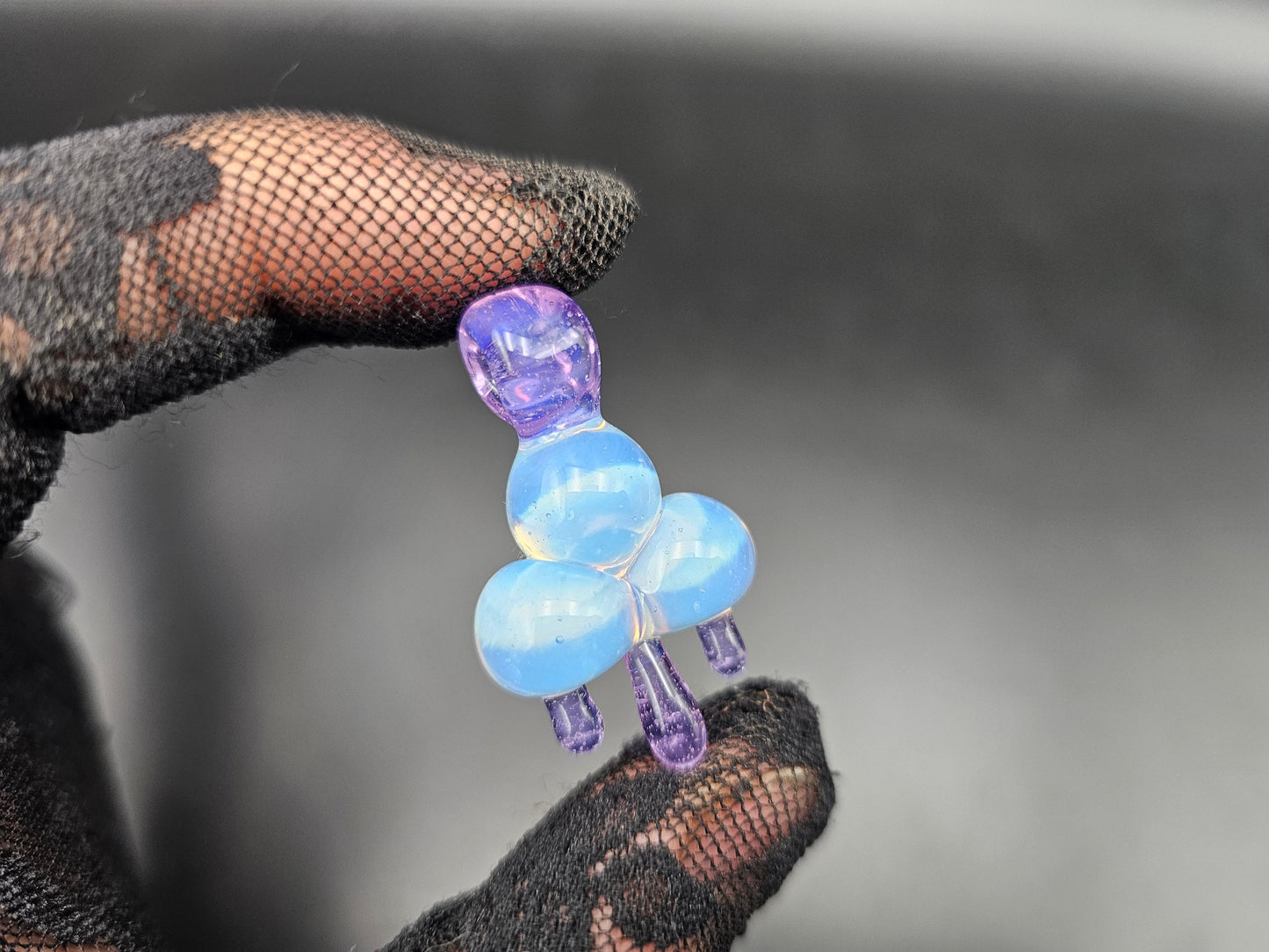 Glass Rain Cloud Pendant/ Cloud pendant / Hand Sculpted Glass Cloud Necklace / Glass Rain Cloud Pendant