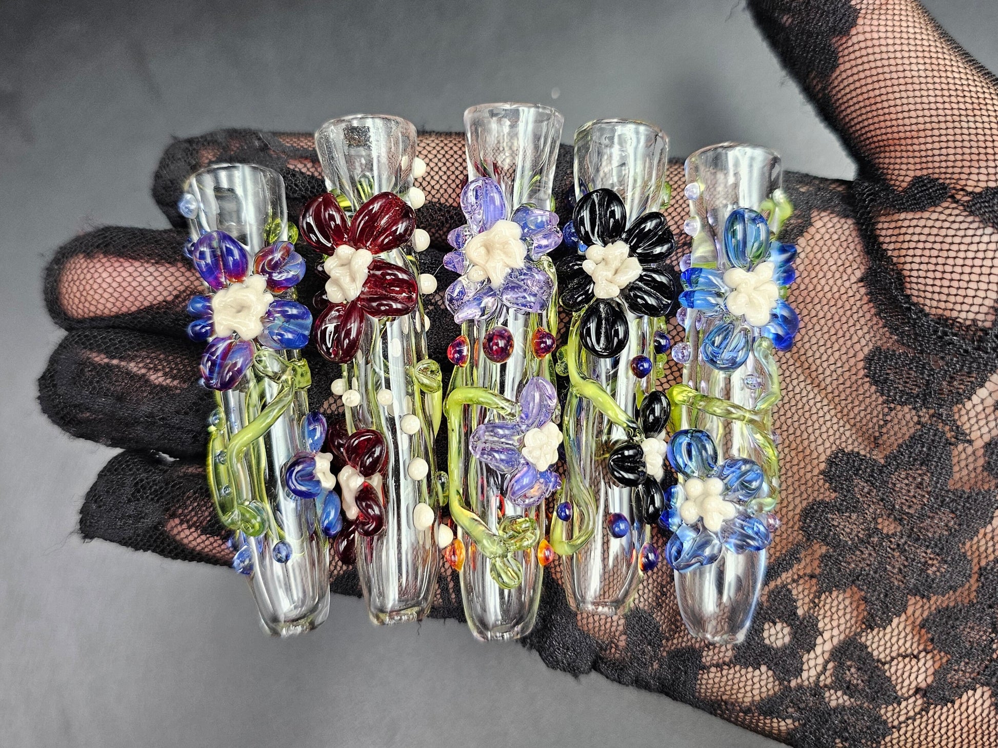 Blooming Flower Chillum / Blooming Flower One Hitter / tobacco use only / Hand made / Kawaii Chillum / Kawaii One Hitter/ Flower Chillum