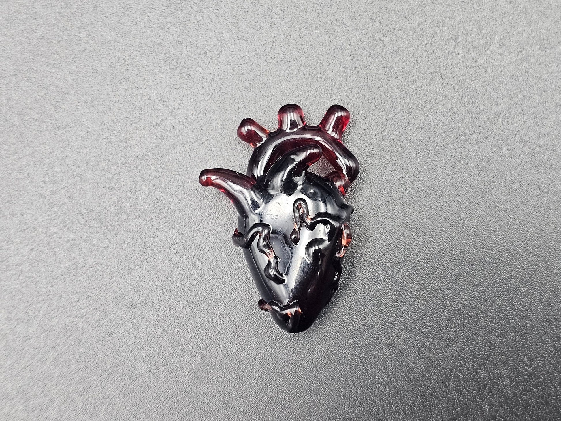 Anatomical Heart Pendant/ Cardiology Pendant / Glass Heart Pendant / Glass Anatomical Heart Pendant / Medical Pendant