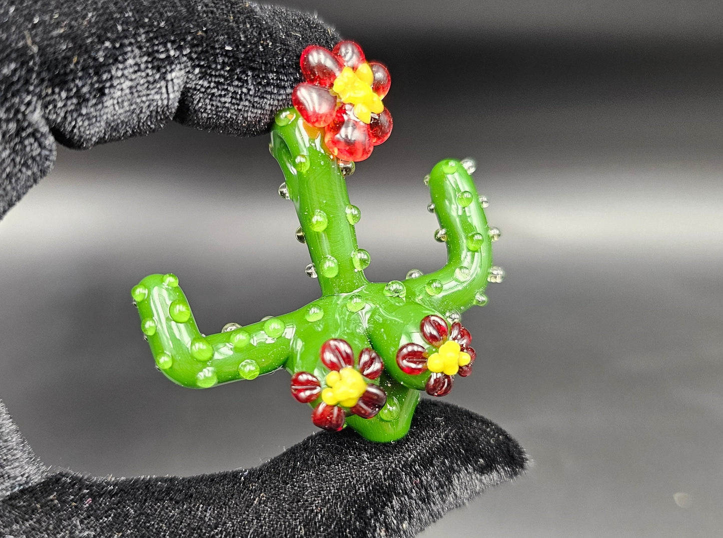 Blooming Saguaro Babe Pendant/ Desert Tiddy Pendant / Glass Saguaro Babe Pendant / Glass Saguaro Boobie Pendant / Cactus Babe