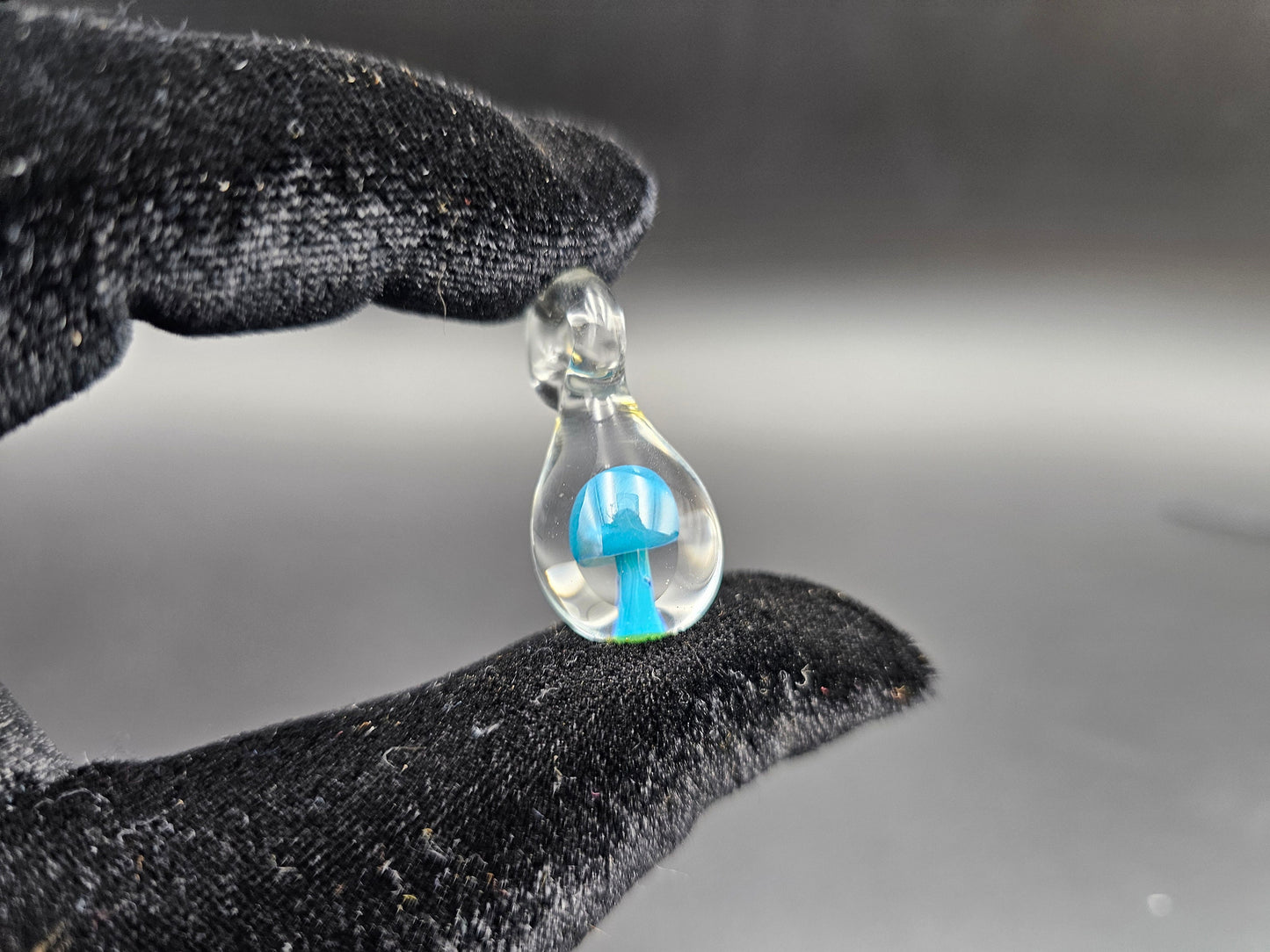 Glass Mushroom Pendant / Glass Mushroom Necklace / Affordable Inexpensive Gift / Cute Jewelry / Tiny Mushroom charm / Car Charm