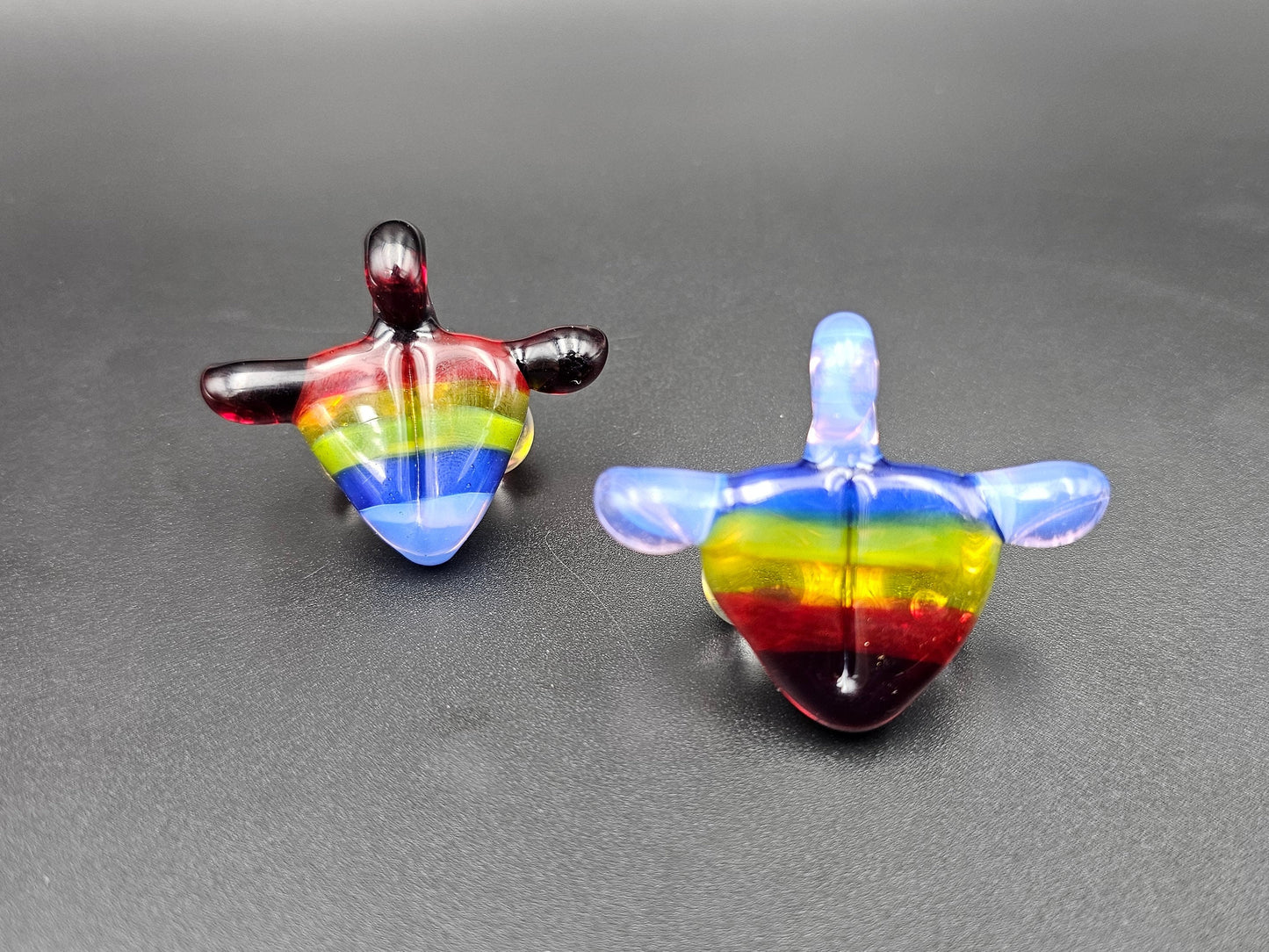 Rainbow Torso Pendant/ Gay Tiddy Pendant / Glass Rainbow Pendant / Glass Rainbow Boobie Pendant / Pride pendant / LGBTQ+ Gear