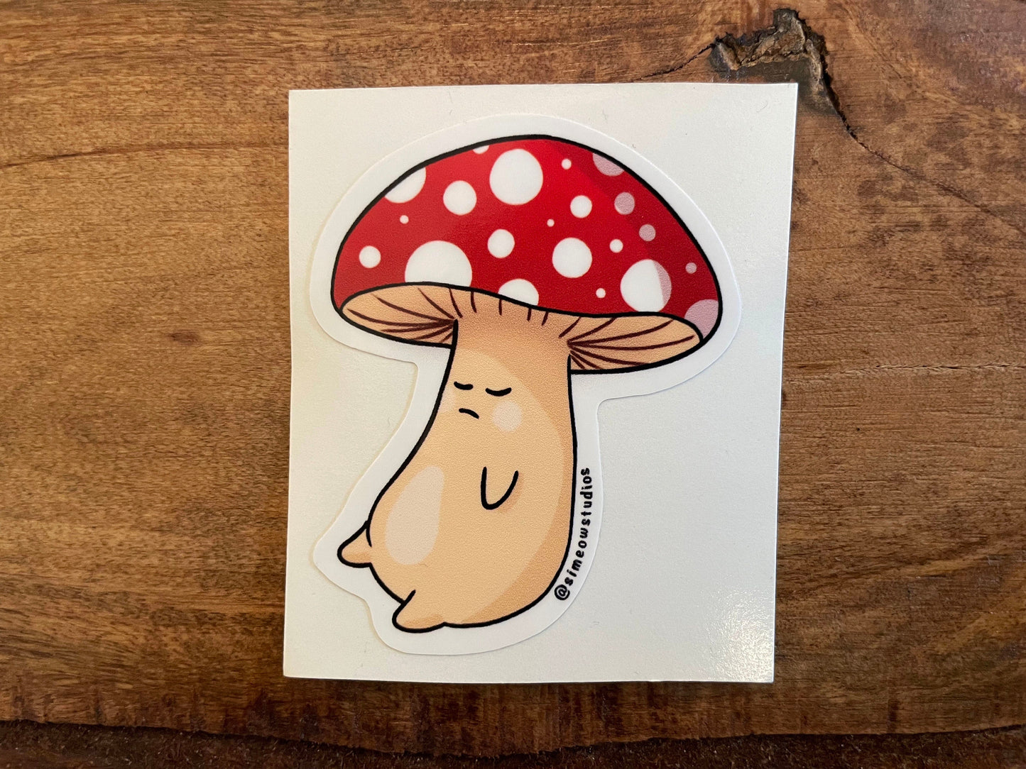 Mushie Sticker/ Mushroom Art Sticker/ Mushroom Die-Cut Weatherproof sticker/ Mushie Die-Cut Sticker