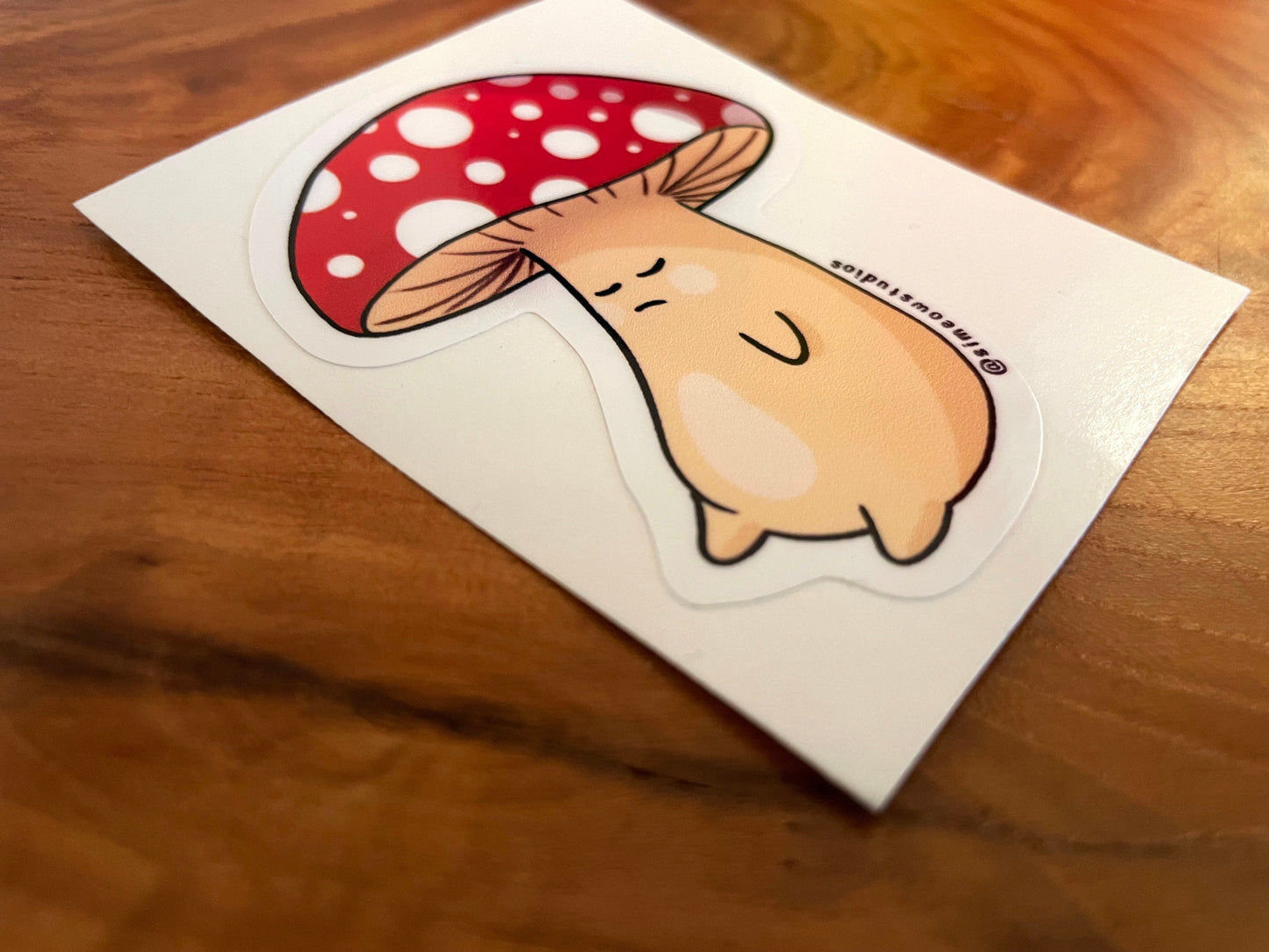 Mushie Sticker/ Mushroom Art Sticker/ Mushroom Die-Cut Weatherproof sticker/ Mushie Die-Cut Sticker