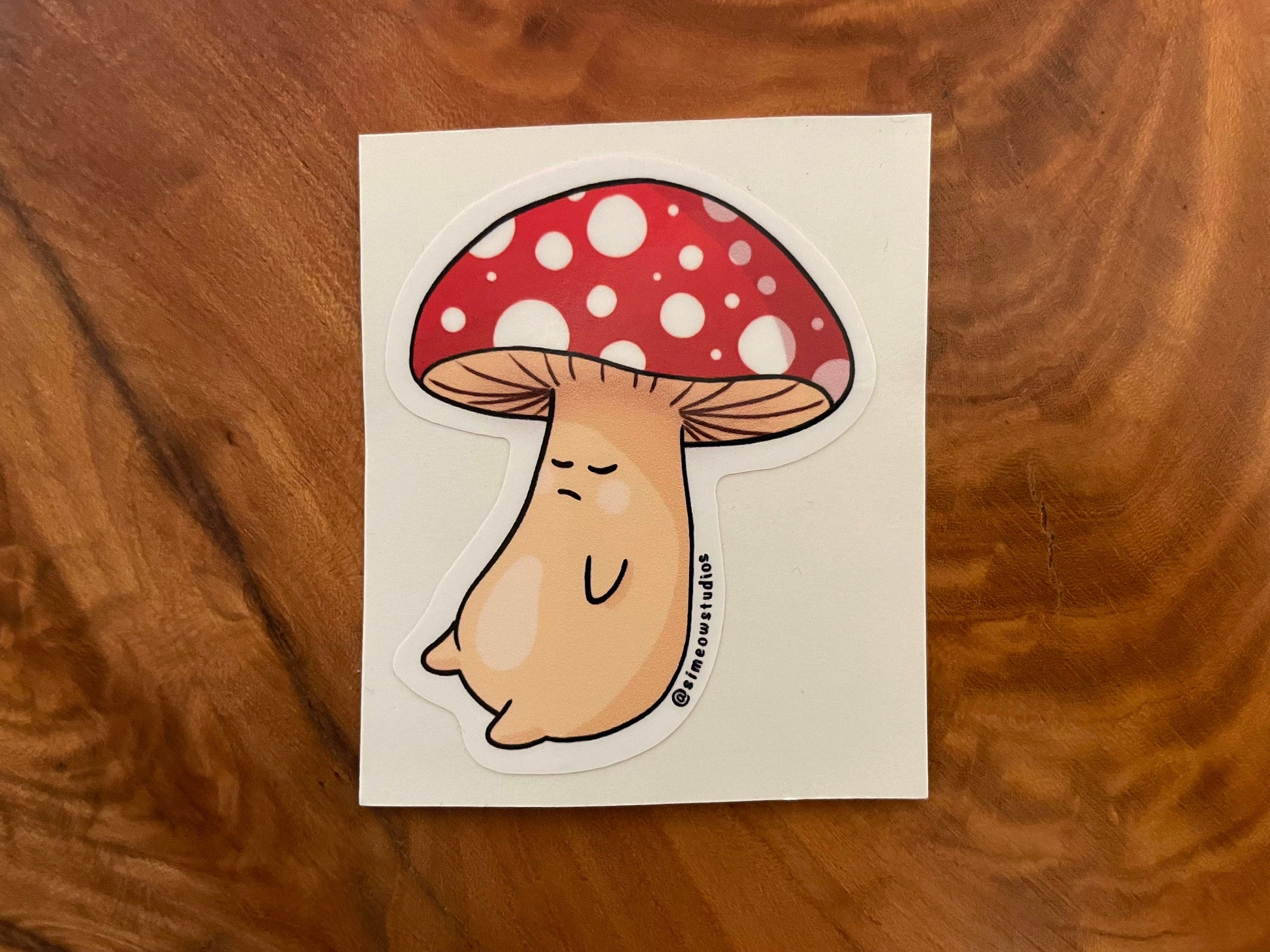 Mushie Sticker/ Mushroom Art Sticker/ Mushroom Die-Cut Weatherproof sticker/ Mushie Die-Cut Sticker