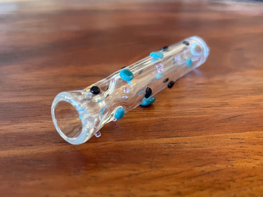 Polka Dot One Hitter/ Polka Dot Chillum / tobacco use only / simple chillum / Kawaii one hitter / cute chillum / USA glass