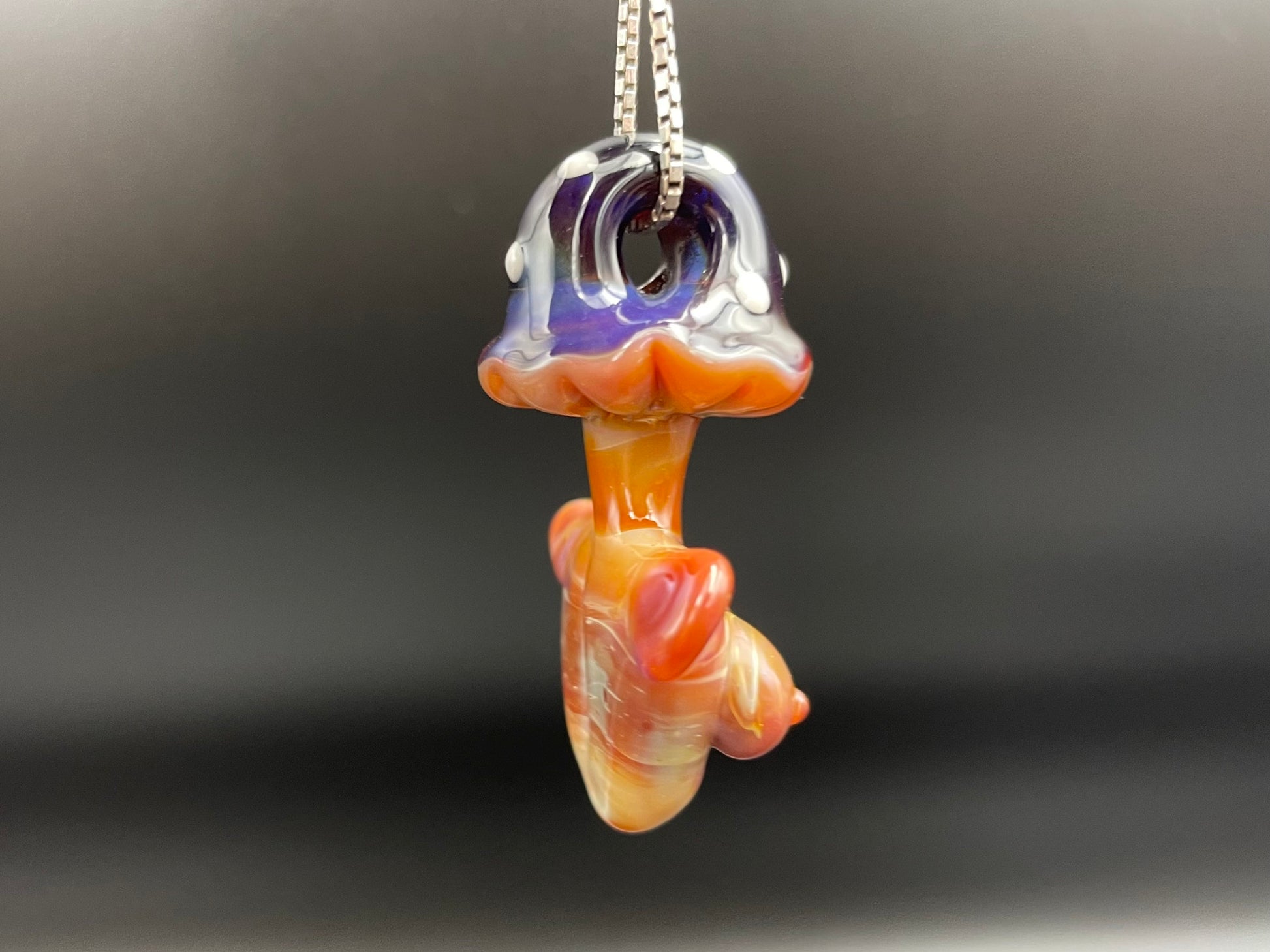 Shroom Head Torso Pendant/ Tiddy Pendant / Glass Mushroom Pendant / Glass Mushroom Boobie Pendant