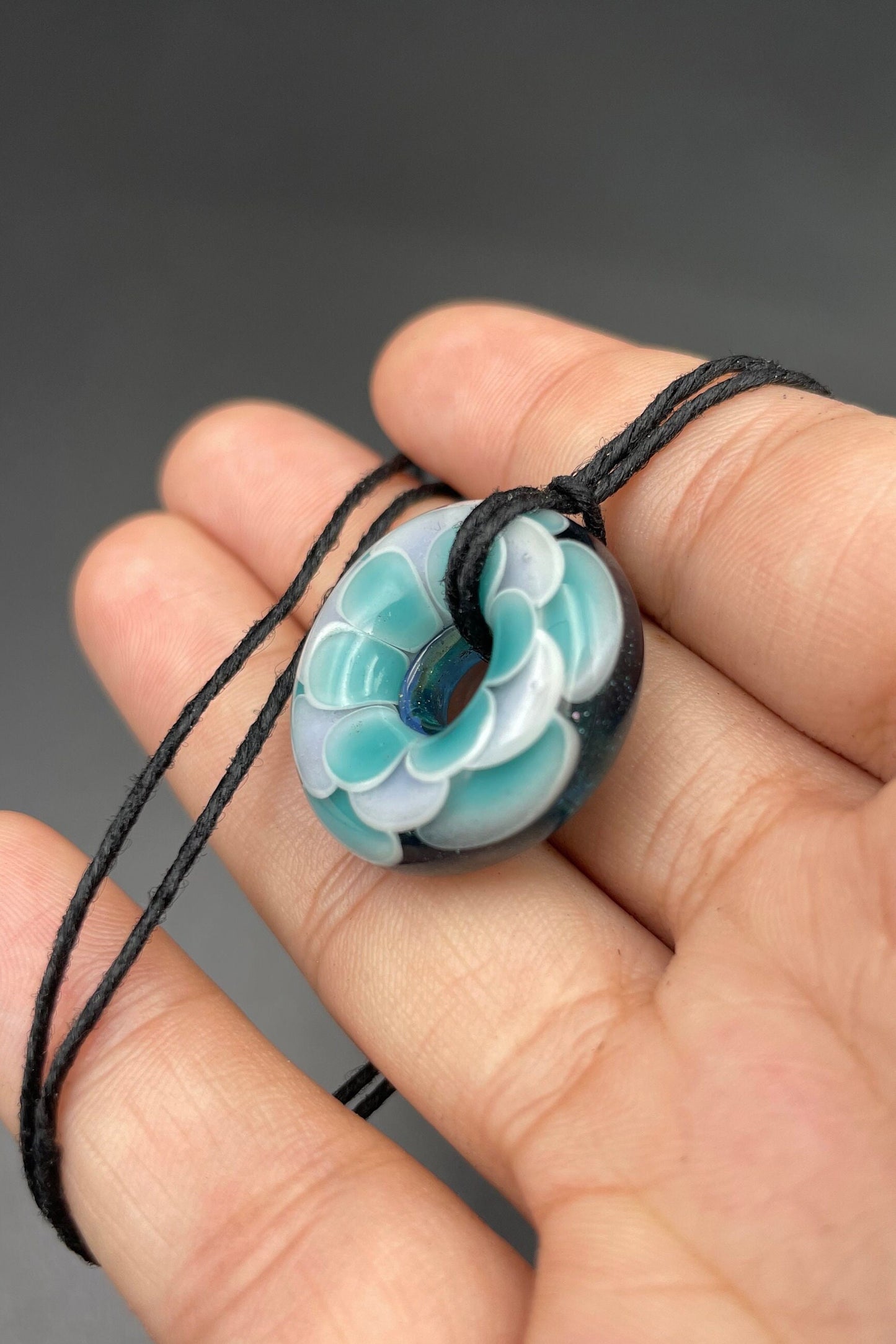 Infinity Lotus Necklace / Classy Necklace / US Blown Glass Pendants / Botanical Jewelry / Ring / Girlfriend - Mom - Aunt Christmas Gift