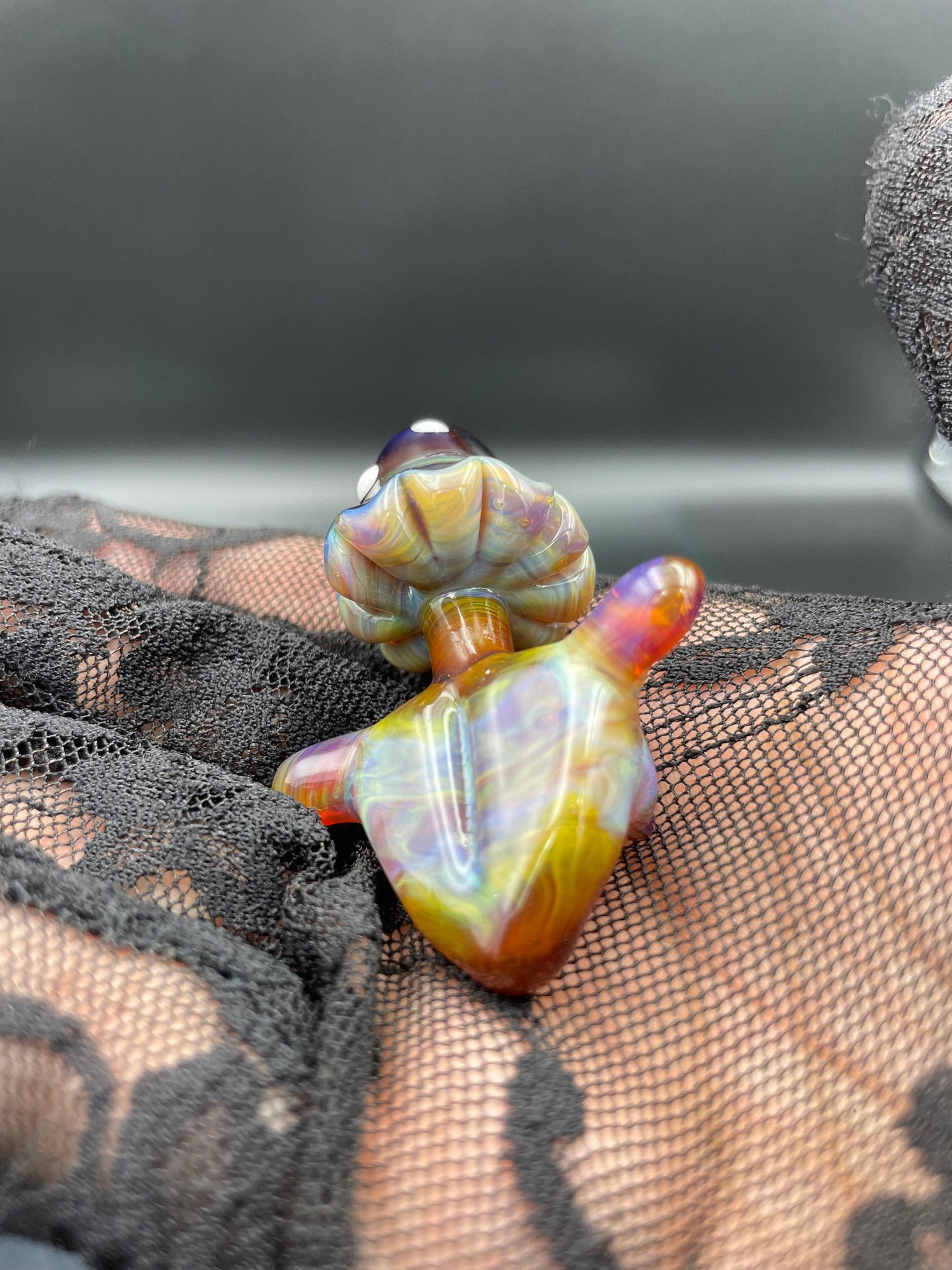 Shroom Head Torso Pendant/ Tiddy Pendant / Glass Mushroom Pendant / Glass Mushroom Boobie Pendant