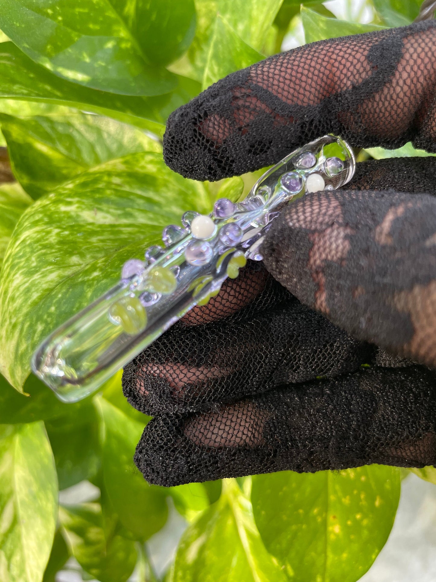 Flower Finger Saver / Light Purple flower / tobacco use only / Kawaii finger saver / USA Glass / Cigarette holder