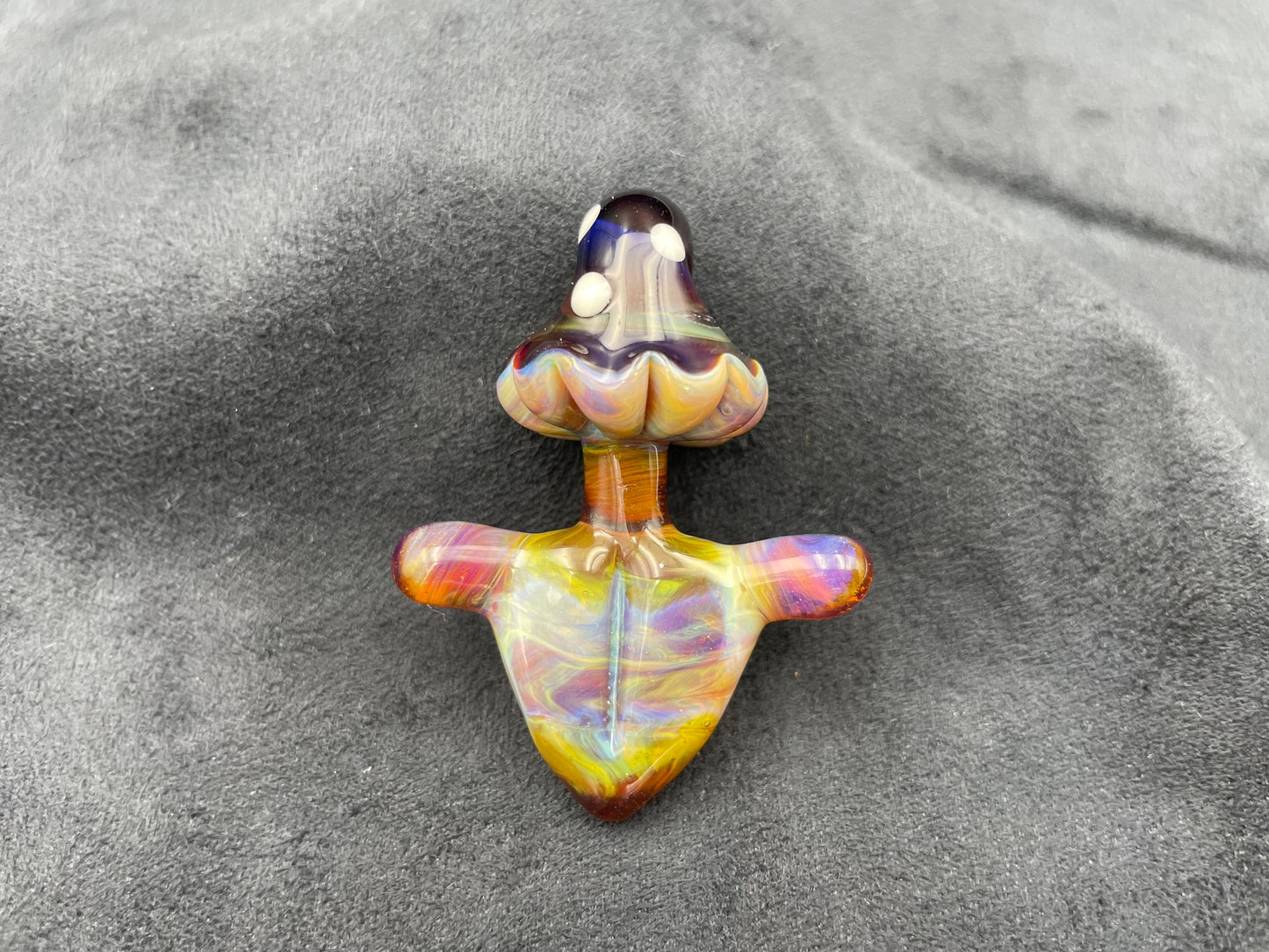 Shroom Head Torso Pendant/ Tiddy Pendant / Glass Mushroom Pendant / Glass Mushroom Boobie Pendant