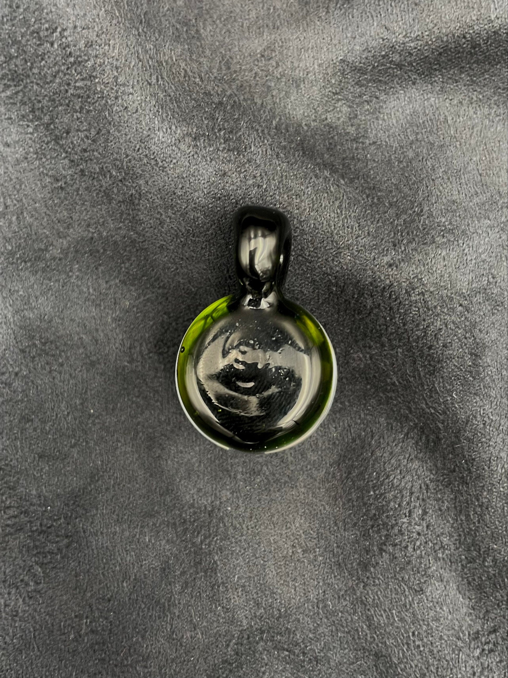 Ocean Implosion Pendant/ Ocean Pendant / Glass Implosion Pendant / Glass flower Implosion Pendant / Beach Jewelry / Boho Jewelery