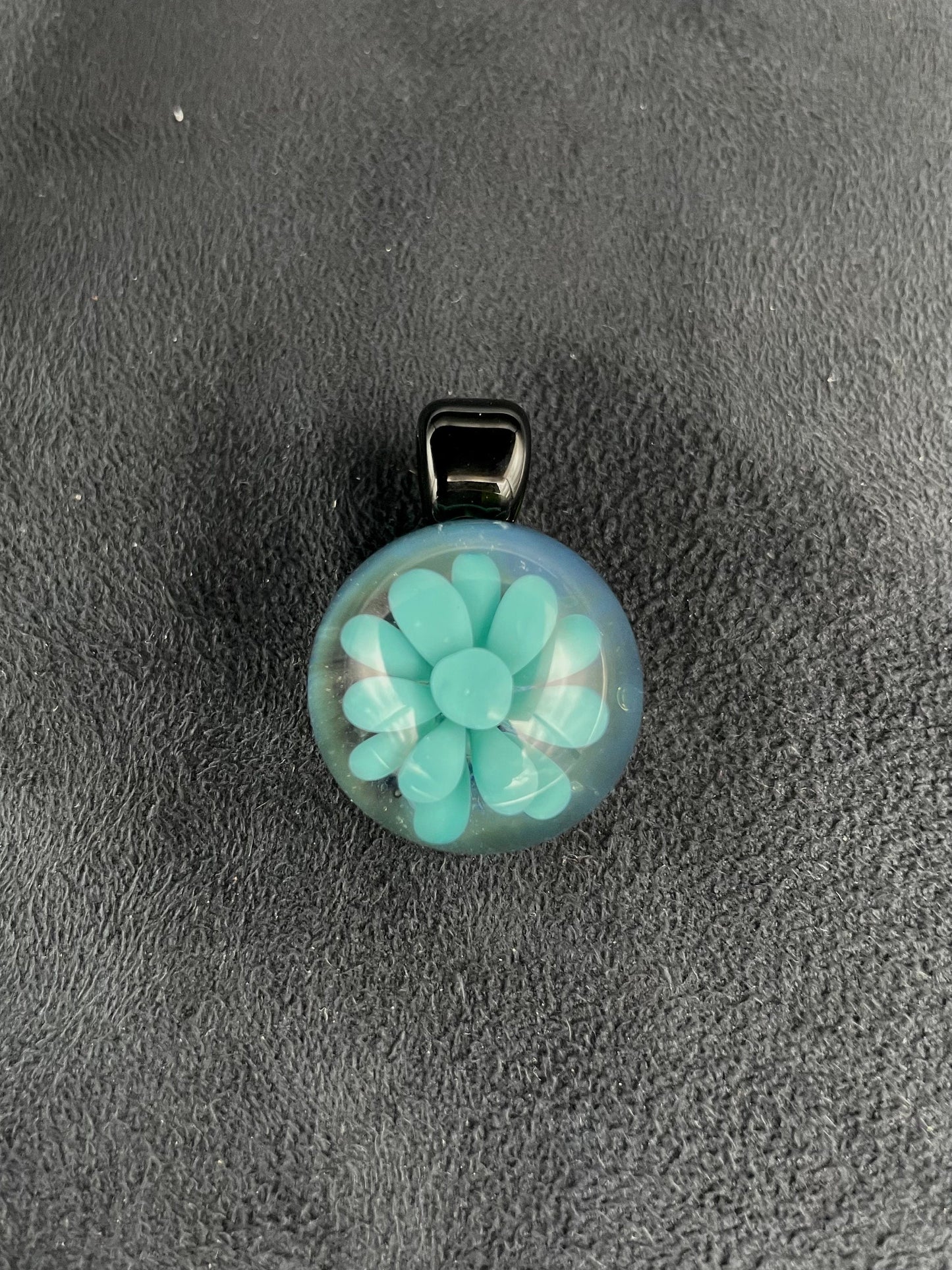 Ocean Implosion Pendant/ Ocean Pendant / Glass Implosion Pendant / Glass flower Implosion Pendant / Beach Jewelry / Boho Jewelery