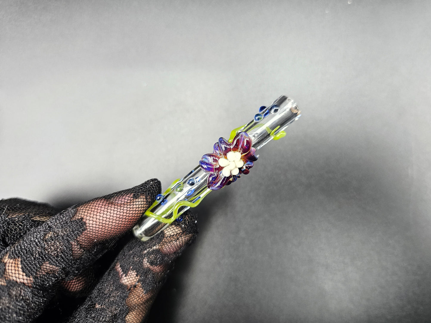 Blooming Flower Finger Saver / Blooming Flower Cigarette tip / tobacco use only / Hand made / Kawaii finger saver / USA Glass